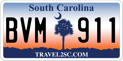 SC license plate BVM911