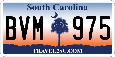 SC license plate BVM975