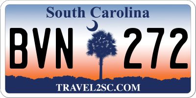 SC license plate BVN272
