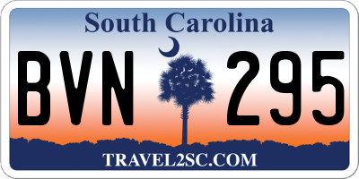 SC license plate BVN295