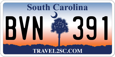 SC license plate BVN391