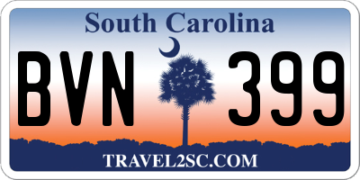 SC license plate BVN399