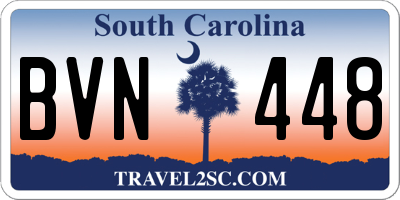 SC license plate BVN448