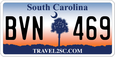 SC license plate BVN469