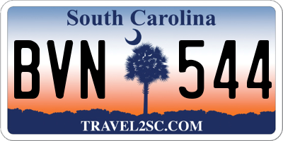 SC license plate BVN544