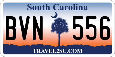 SC license plate BVN556