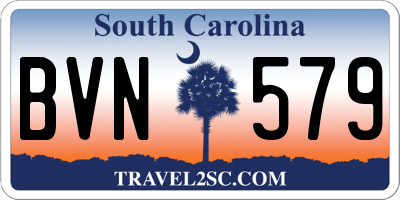 SC license plate BVN579