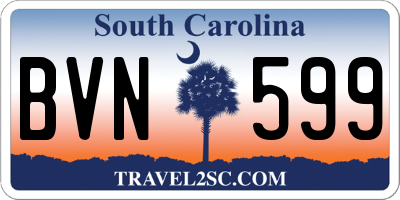 SC license plate BVN599