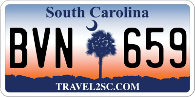 SC license plate BVN659