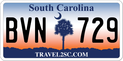 SC license plate BVN729