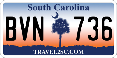 SC license plate BVN736