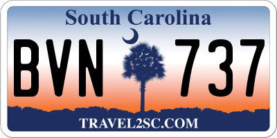 SC license plate BVN737