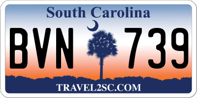 SC license plate BVN739