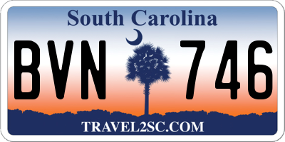 SC license plate BVN746