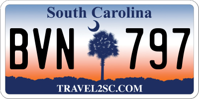 SC license plate BVN797