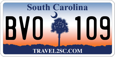 SC license plate BVO109