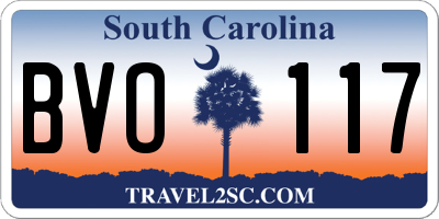 SC license plate BVO117