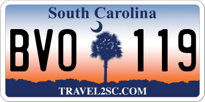 SC license plate BVO119