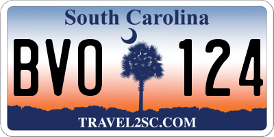 SC license plate BVO124