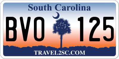 SC license plate BVO125