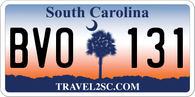 SC license plate BVO131