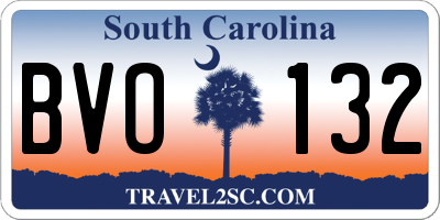 SC license plate BVO132