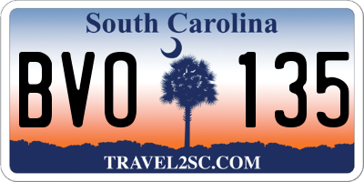 SC license plate BVO135