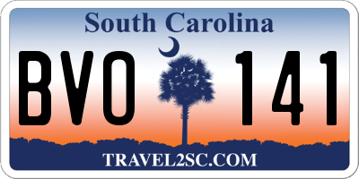SC license plate BVO141