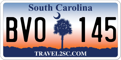 SC license plate BVO145