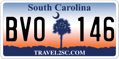 SC license plate BVO146