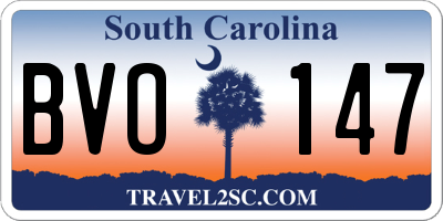 SC license plate BVO147