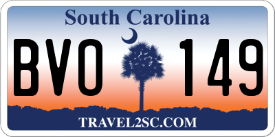 SC license plate BVO149