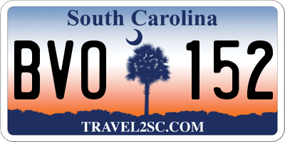 SC license plate BVO152