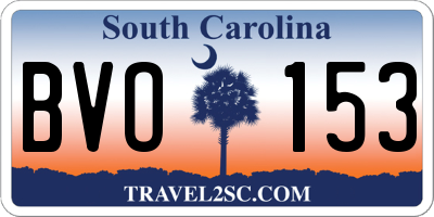 SC license plate BVO153