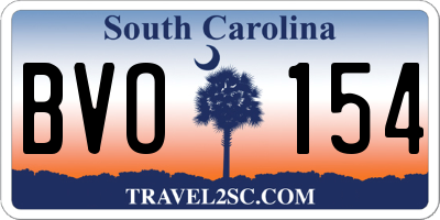 SC license plate BVO154