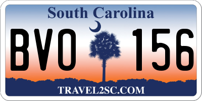 SC license plate BVO156