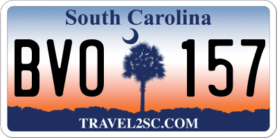SC license plate BVO157