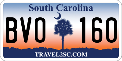 SC license plate BVO160