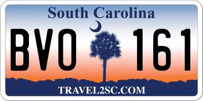 SC license plate BVO161