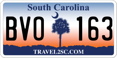 SC license plate BVO163