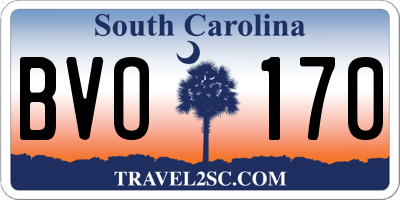 SC license plate BVO170