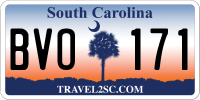 SC license plate BVO171