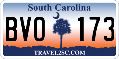 SC license plate BVO173