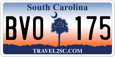 SC license plate BVO175