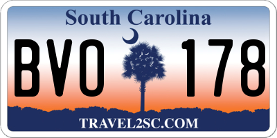 SC license plate BVO178