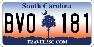 SC license plate BVO181