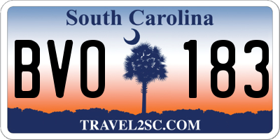 SC license plate BVO183