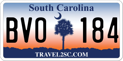 SC license plate BVO184