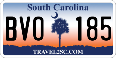 SC license plate BVO185