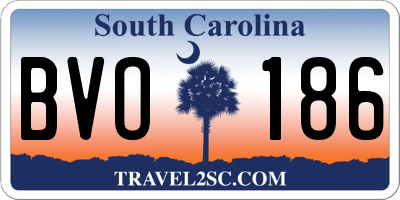 SC license plate BVO186